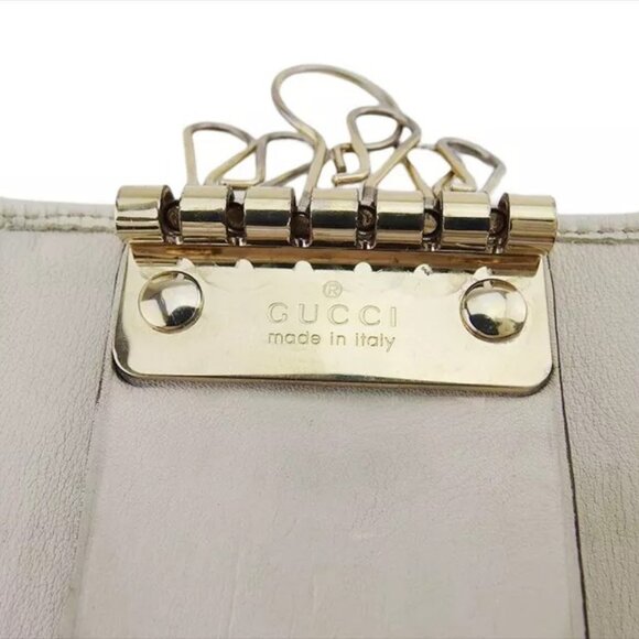 GUCCI key case lovely heart with GG canvas Authentic Used - Picture 13 of 16